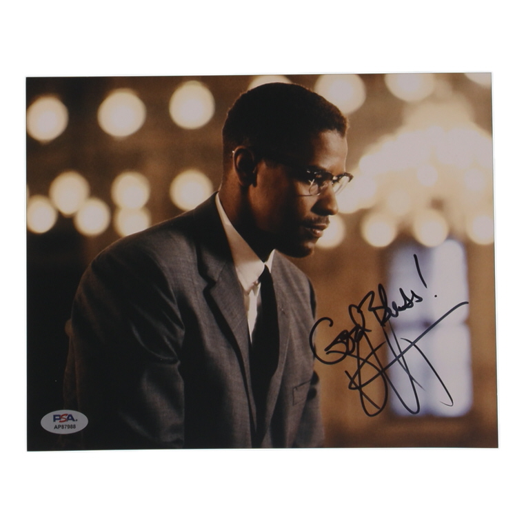 Denzel Washington Signed "Malcolm X" 8x10 Photo Inscribed "God Bless!" (PSA) at PristineAuction.com Denzel Washington Signed "Malcolm X" 8x10 Photo Inscribed "God Bless!" (PSA) at PristineAuction.com