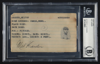 Mel Harder Signed Vintage 3x5 Index Card (BGS) at PristineAuction.com