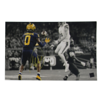 Mike Sainristil Signed Michigan Wolverines 11x17 Photo (Playball Ink) at PristineAuction.com