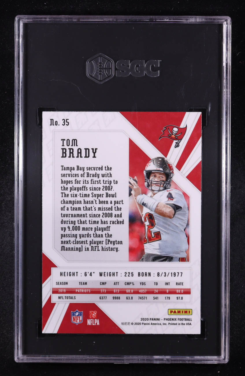Tom Brady 2020 Panini Phoenix Fire Burst #35 (SGC 10) at PristineAuction.com Tom Brady 2020 Panini Phoenix Fire Burst #35 (SGC 10) at PristineAuction.com