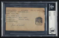 Joe Sewell Signed Vintage 3x5 Index Card (BGS) at PristineAuction.com