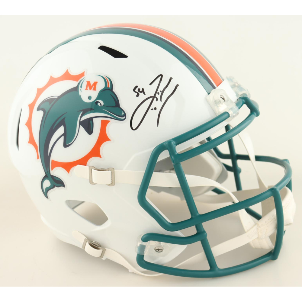 Zach Thomas Signed Dolphins Full-Size Throwback Speed Helmet (Beckett) at PristineAuction.com