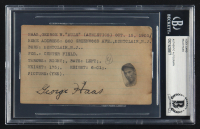 Mule Haas Signed Vintage 3x5 Index Card (BGS) at PristineAuction.com
