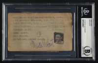 Waite Hoyt Signed Vintage 3x5 Index Card (BGS) at PristineAuction.com