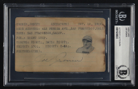 Joe Cronin Signed Vintage 3x5 Index Card (BGS) at PristineAuction.com
