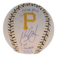 Paul Skenes Signed OML Pirates Logo Baseball with Multiple Statistics Inscriptions (Fanatics & MLB) at PristineAuction.com