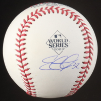 Evan Carter Signed 2023 World Series Baseball (Beckett) at PristineAuction.com