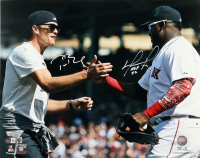 Tom Brady & David Ortiz Signed 16x20 Inscribed "HOF 22" (Beckett, Ortiz & Fanatics) at PristineAuction.com