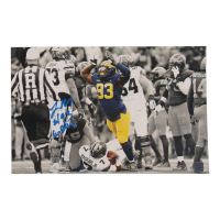 Lawrence Marshall Signed Michigan Wolverines 11x17 Photo Inscribed "Go Blue" (Playball Ink) at PristineAuction.com
