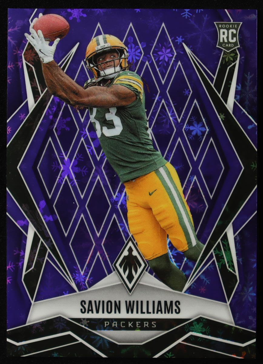 Savion Williams 2025 Panini Phoenix Purple Winter #153 #173/249 RC at PristineAuction.com Savion Williams 2025 Panini Phoenix Purple Winter #153 #173/249 RC at PristineAuction.com
