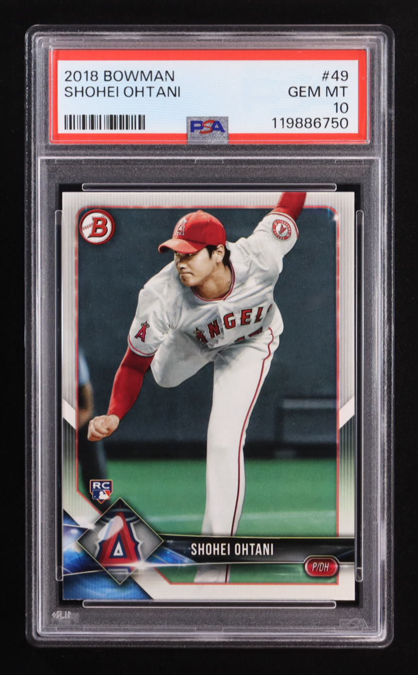 Shohei Ohtani 2018 Bowman #49 RC (PSA 10) at PristineAuction.com Shohei Ohtani 2018 Bowman #49 RC (PSA 10) at PristineAuction.com