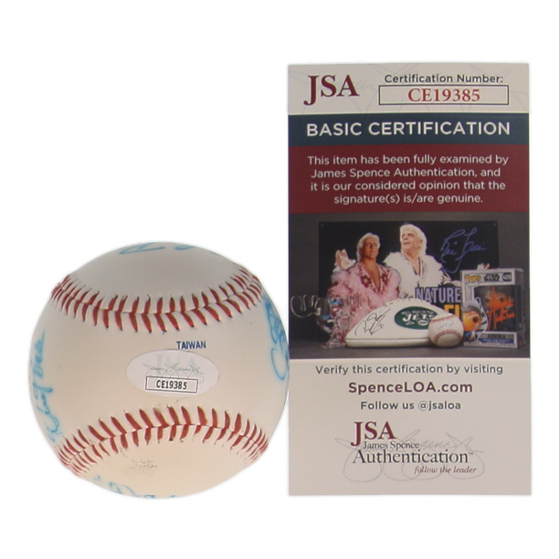 Los Angeles Dodgers Greats | Dodgers Logo Baseball Signed By (7) with Dusty Baker, Pedro Guerrero, Lou Johnson (JSA) at PristineAuction.com Los Angeles Dodgers Greats | Dodgers Logo Baseball Signed By (7) with Dusty Baker, Pedro Guerrero, Lou Johnson (JSA) at PristineAuction.com