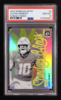 Justin Herbert 2024 Panini Donruss Optic Sunday Kings #8 RC (PSA 10) at PristineAuction.com