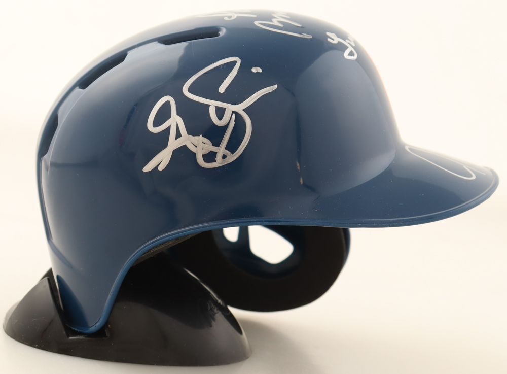 Indians Legends Mini Helmet Signed By (6) With Jason Kipnis, Greg Swindell, Otis Nixon, Pat Tabler (JSA) at PristineAuction.com Indians Legends Mini Helmet Signed By (6) With Jason Kipnis, Greg Swindell, Otis Nixon, Pat Tabler (JSA) at PristineAuction.com