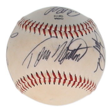 Philadelphia Phillies Greats | OL Baseball Signed by (4) with Benito Santiago, Cookie Rojas (JSA) at PristineAuction.com Philadelphia Phillies Greats | OL Baseball Signed by (4) with Benito Santiago, Cookie Rojas (JSA) at PristineAuction.com
