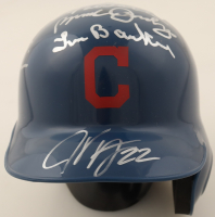 Indians Legends Mini Helmet Signed By (6) With Jason Kipnis, Greg Swindell, Otis Nixon, Pat Tabler (JSA) at PristineAuction.com