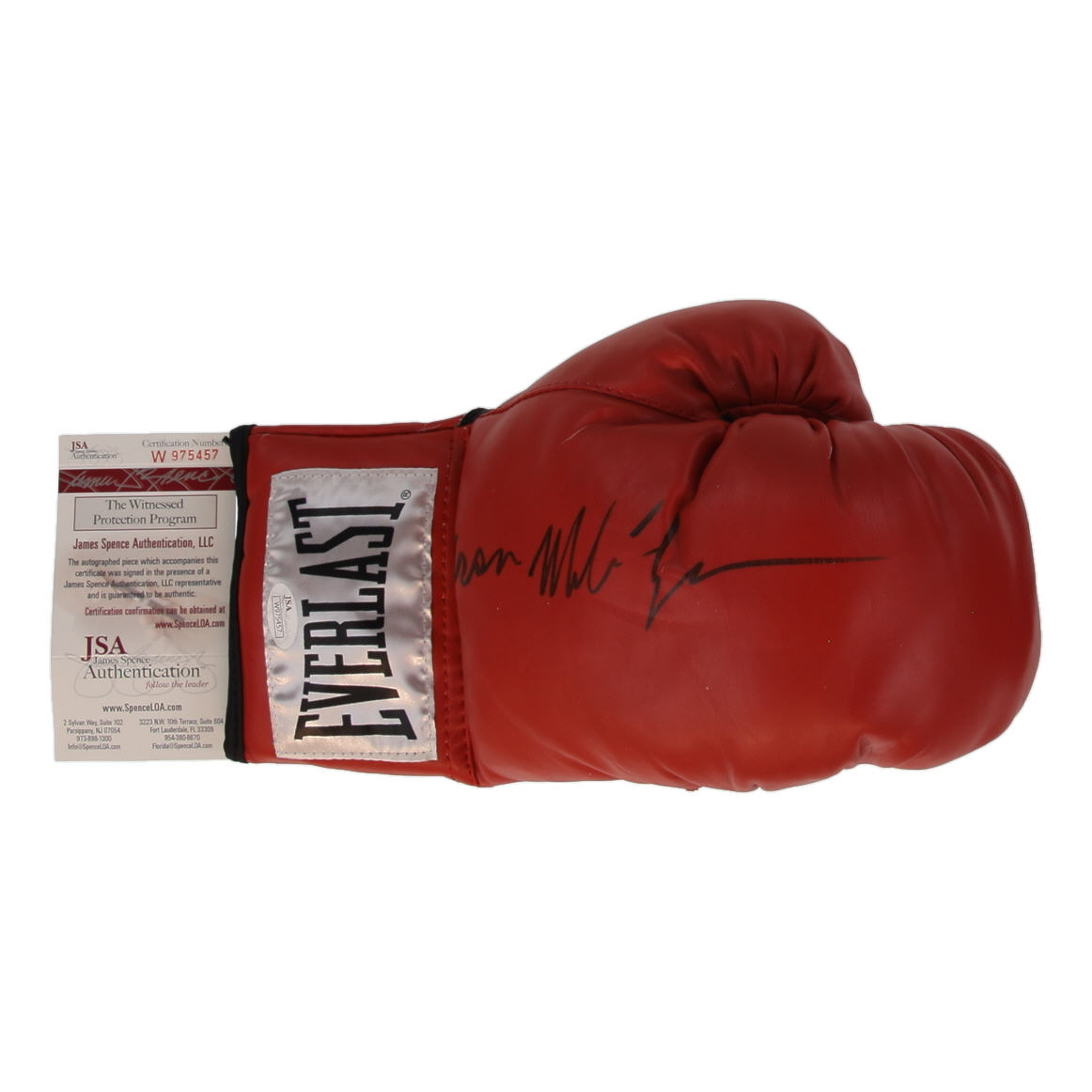 "Iron" Mike Tyson Signed Everlast Boxing Glove (JSA) at PristineAuction.com "Iron" Mike Tyson Signed Everlast Boxing Glove (JSA) at PristineAuction.com