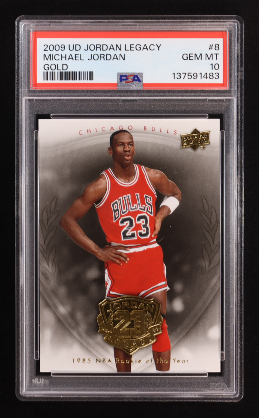 Michael Jordan 2009-10 Upper Deck Jordan Legacy Gold #8 (PSA 10) at PristineAuction.com Michael Jordan 2009-10 Upper Deck Jordan Legacy Gold #8 (PSA 10) at PristineAuction.com