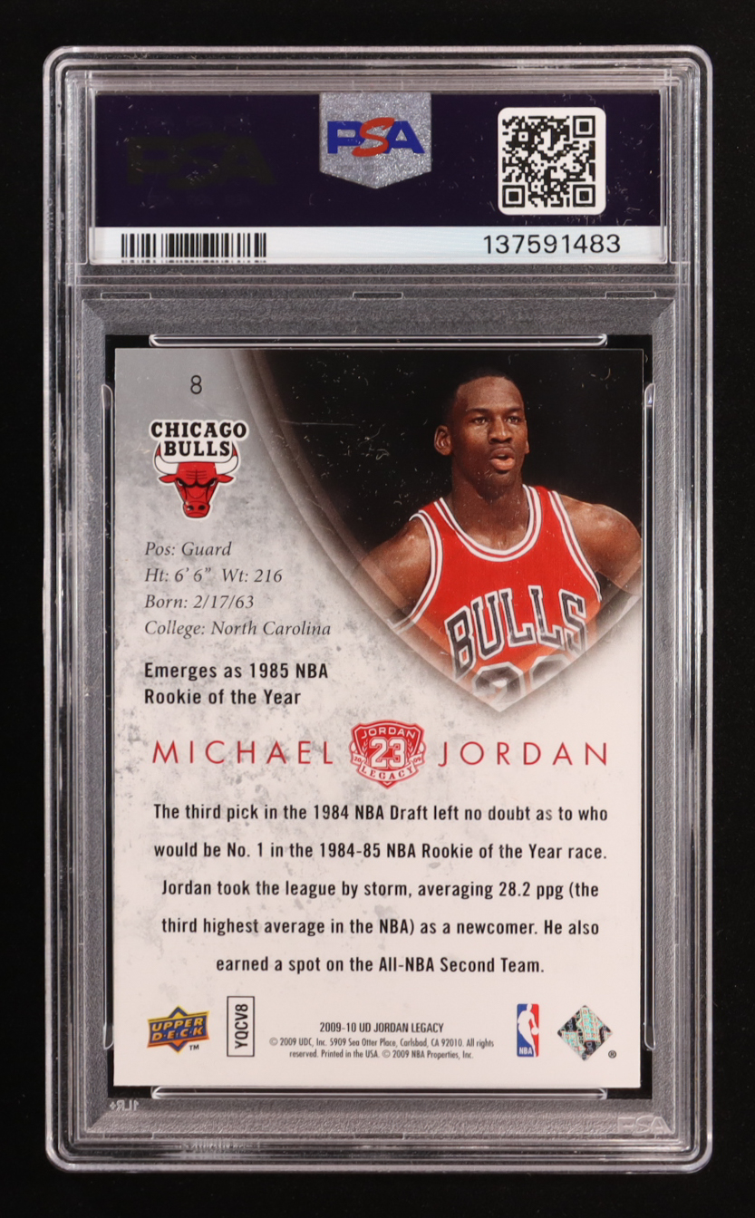 Michael Jordan 2009-10 Upper Deck Jordan Legacy Gold #8 (PSA 10) at PristineAuction.com Michael Jordan 2009-10 Upper Deck Jordan Legacy Gold #8 (PSA 10) at PristineAuction.com