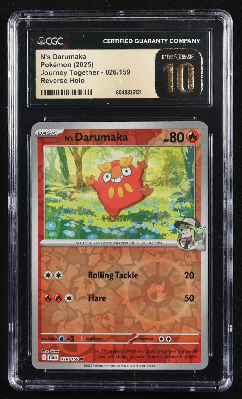 N's Darumaka 2025 Pokemon Journey Together #026 (CGC Pristine 10) at PristineAuction.com N's Darumaka 2025 Pokemon Journey Together #026 (CGC Pristine 10) at PristineAuction.com