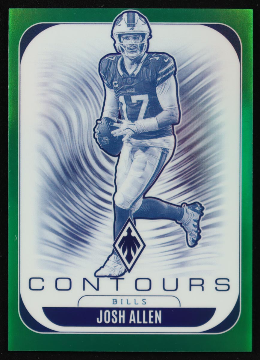 Josh Allen 2025 Panini Phoenix Contours Green #4 #54/99 at PristineAuction.com Josh Allen 2025 Panini Phoenix Contours Green #4 #54/99 at PristineAuction.com