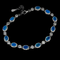 5.25 Carats Natural Blue Opal Bracelet | $1,900 Estimated Retail Value (UGL Cert) at PristineAuction.com