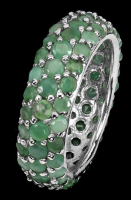 4.75 Carats Natural Emerald Eternity Ring | $2,400 Estimated Retail Value (UGL Cert) at PristineAuction.com