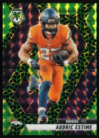 Audric Estime 2025 Panini Mosaic Mosaic Green Spectris FOTL #208 #06/13 at PristineAuction.com