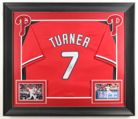 Trea Turner Signed Custom Framed Jersey Display (JSA) at PristineAuction.com