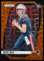 Drake Maye 2024 Panini Prizm Prizms Orange Ice #329 RC at PristineAuction.com
