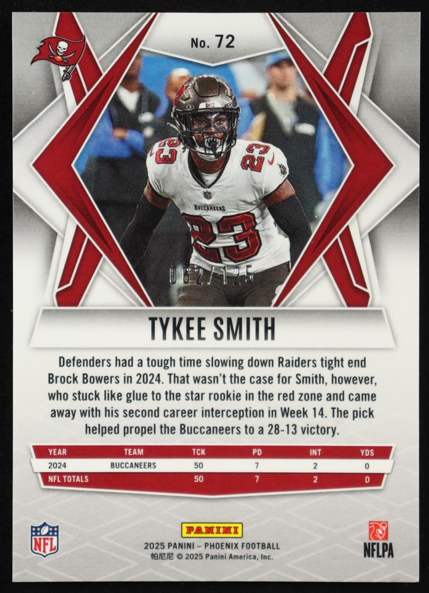 Tykee Smith 2025 Panini Phoenix Bronze Pandora #72 #062/125 at PristineAuction.com Tykee Smith 2025 Panini Phoenix Bronze Pandora #72 #062/125 at PristineAuction.com