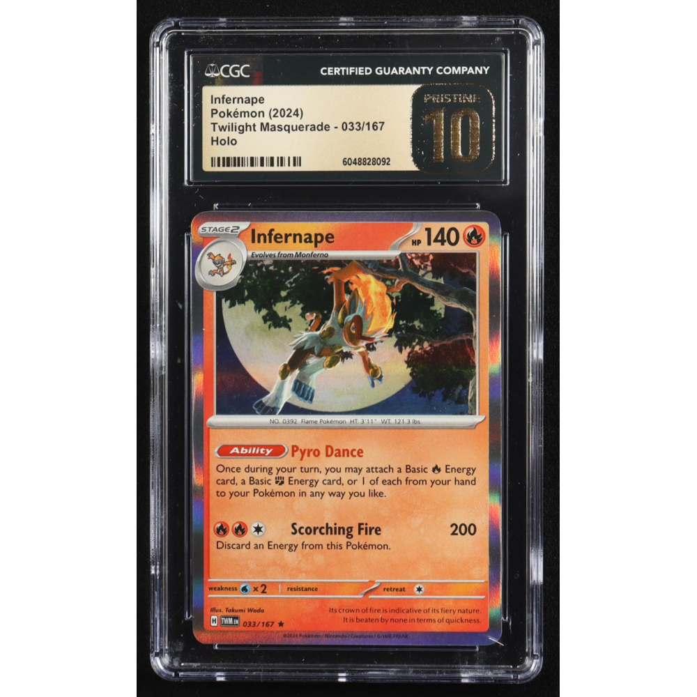Infernape 2024 Pokemon Twilight Masquerade #033 (CGC Pristine 10) at PristineAuction.com