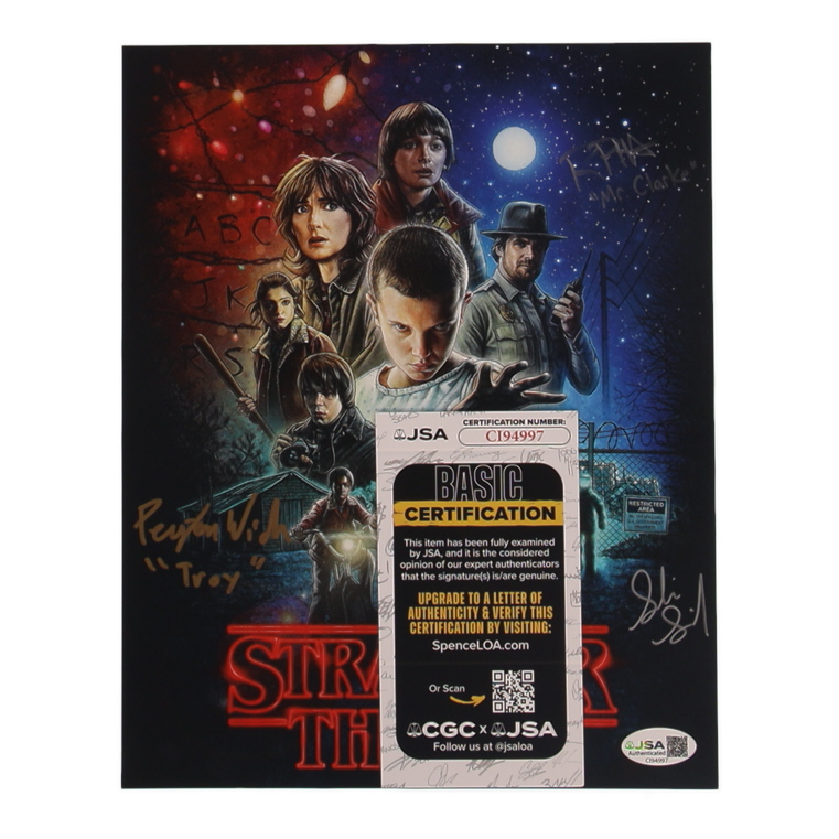 Sadie Sink, Randy Havens, & Peyton Wich Signed "Stranger Things" 8x10 Poster (JSA) at PristineAuction.com Sadie Sink, Randy Havens, & Peyton Wich Signed "Stranger Things" 8x10 Poster (JSA) at PristineAuction.com