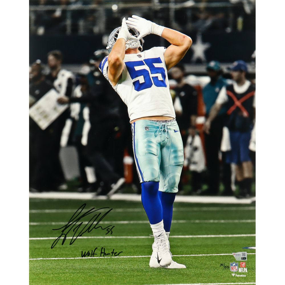 Leighton Vander Esch Signed LE Cowboys 16x20 Photo Inscribed "Wolf Hunter" (Fanatics) at PristineAuction.com
