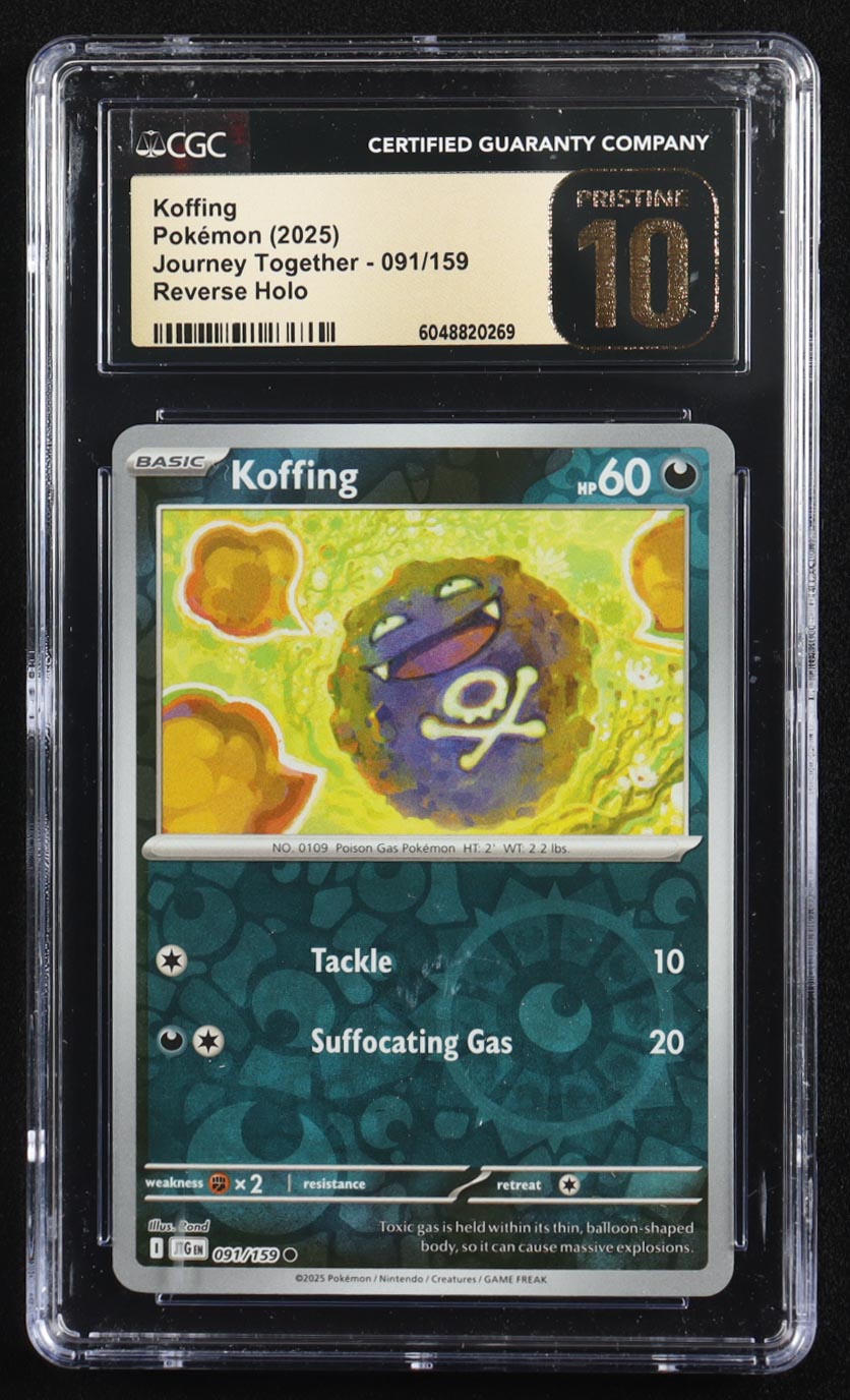 Koffing 2025 Pokemon Journey Together #091 (CGC Pristine 10) at PristineAuction.com Koffing 2025 Pokemon Journey Together #091 (CGC Pristine 10) at PristineAuction.com