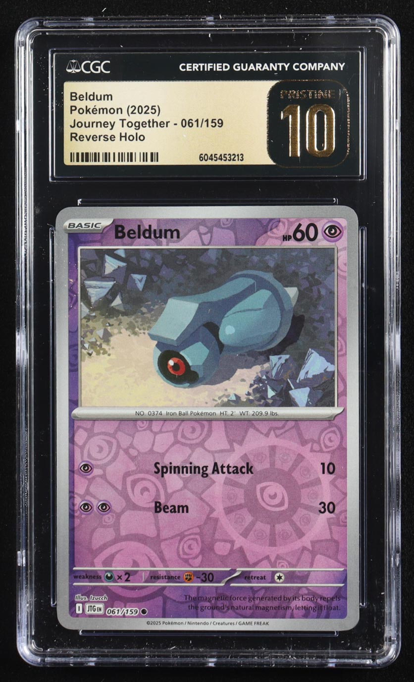 Beldum 2025 Pokemon Journey Together #061 (CGC Pristine 10) at PristineAuction.com Beldum 2025 Pokemon Journey Together #061 (CGC Pristine 10) at PristineAuction.com