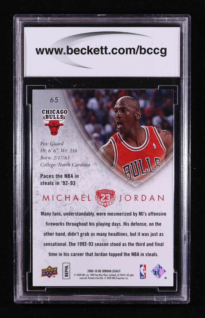 Michael Jordan 2009-10 Upper Deck MJ Legacy Collection Gold #65 (BCCG 10) at PristineAuction.com Michael Jordan 2009-10 Upper Deck MJ Legacy Collection Gold #65 (BCCG 10) at PristineAuction.com