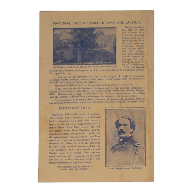 1960 MLB Hall of Fame Game Scorecard Signed by (4) with Lou Boudreau, Jim Hegan (JSA) at PristineAuction.com 1960 MLB Hall of Fame Game Scorecard Signed by (4) with Lou Boudreau, Jim Hegan (JSA) at PristineAuction.com