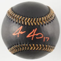 Jace Jung Signed OML Black Leather Baseball (Beckett) at PristineAuction.com