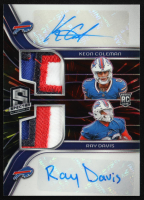 Keon Coleman / Ray Davis 2024 Panini Spectra Dual Patch Autographs Hyper #12 #35/50 RC at PristineAuction.com