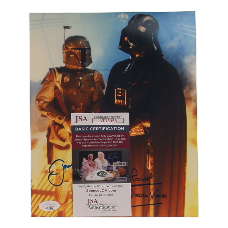 Jeremy Bulloch & David Prowse Signed "Star Wars" 8x10 Photo Inscribed "Boba Fett" & "Darth Vader" (JSA) at PristineAuction.com Jeremy Bulloch & David Prowse Signed "Star Wars" 8x10 Photo Inscribed "Boba Fett" & "Darth Vader" (JSA) at PristineAuction.com