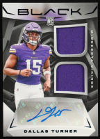 Dallas Turner 2024 Panini Black Rookie Signature Materials #30 #62/99 RC at PristineAuction.com