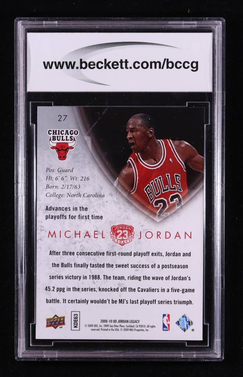 Michael Jordan 2009-10 Upper Deck MJ Legacy Collection Gold #27 (BCCG 10) at PristineAuction.com Michael Jordan 2009-10 Upper Deck MJ Legacy Collection Gold #27 (BCCG 10) at PristineAuction.com