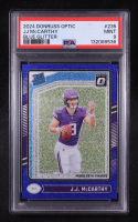 J.J McCarthy 2024 Donruss Optic Blue Glitter #235 RR (PSA 9) at PristineAuction.com