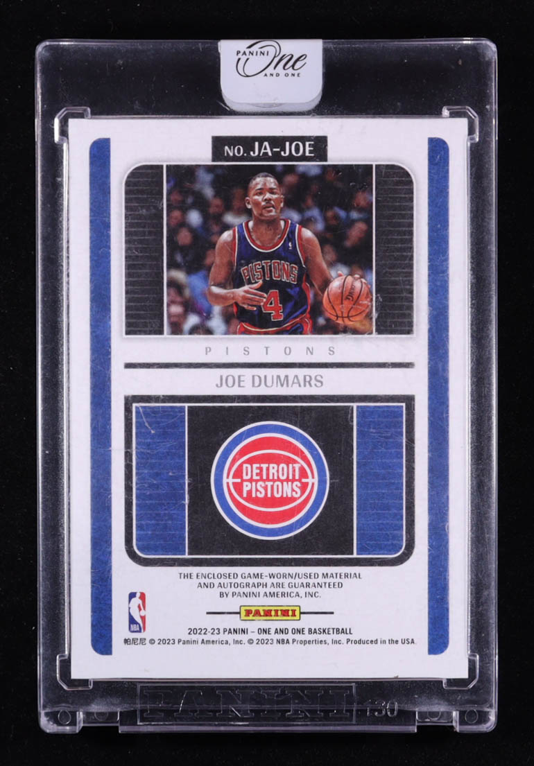 Joe Dumars 2022-23 Panini One and One Jersey Autographs #15 #11/75 at PristineAuction.com Joe Dumars 2022-23 Panini One and One Jersey Autographs #15 #11/75 at PristineAuction.com