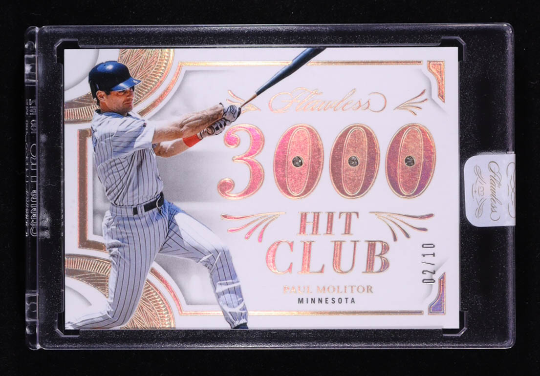 Paul Molitor 2025 Panini Flawless 3,000 Hit Club Gold #8 #02/10 at PristineAuction.com Paul Molitor 2025 Panini Flawless 3,000 Hit Club Gold #8 #02/10 at PristineAuction.com