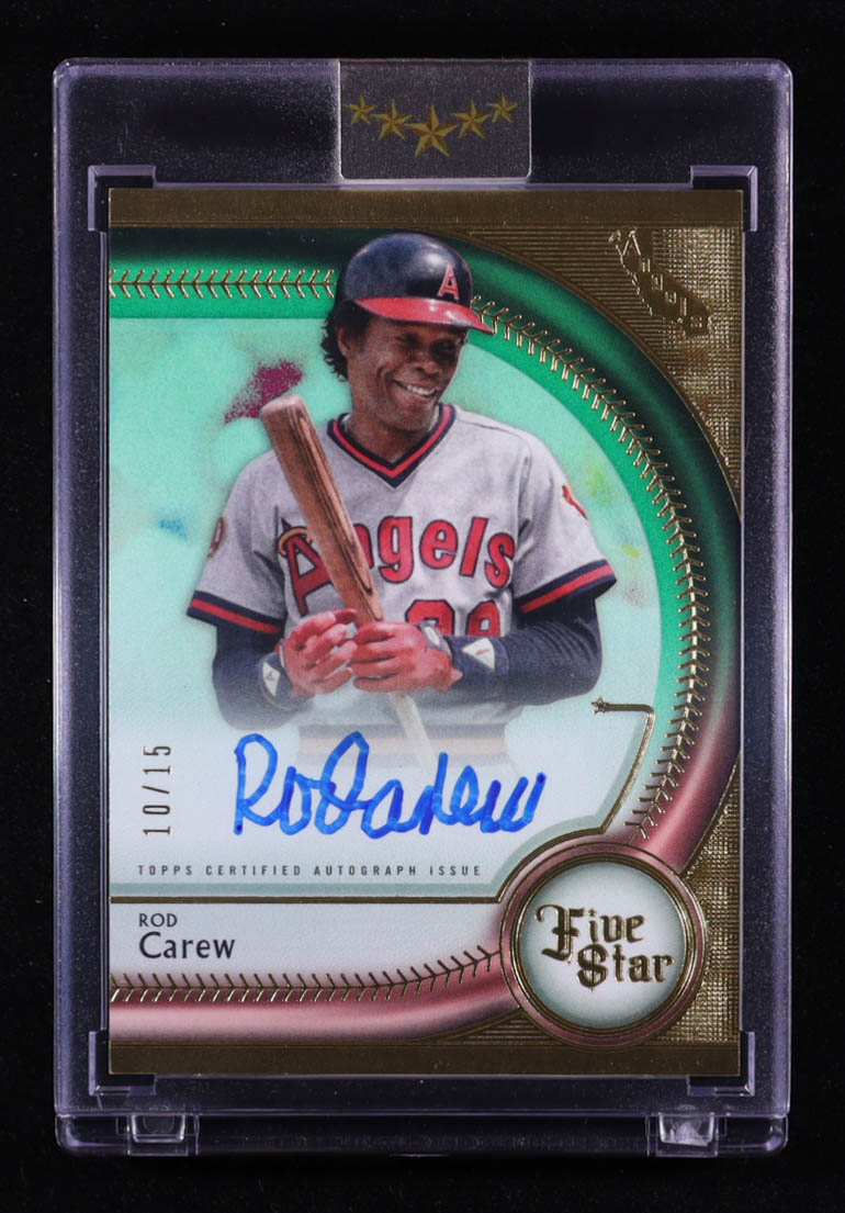Rod Carew 2024 Topps Five Star Autographs Green #FSAROD #10/15 at PristineAuction.com Rod Carew 2024 Topps Five Star Autographs Green #FSAROD #10/15 at PristineAuction.com