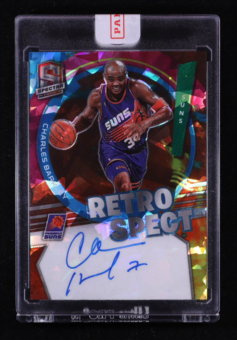 Charles Barkley 2021-22 Panini Spectra RetroSpect Autographs Astral #16 #09/25 at PristineAuction.com Charles Barkley 2021-22 Panini Spectra RetroSpect Autographs Astral #16 #09/25 at PristineAuction.com