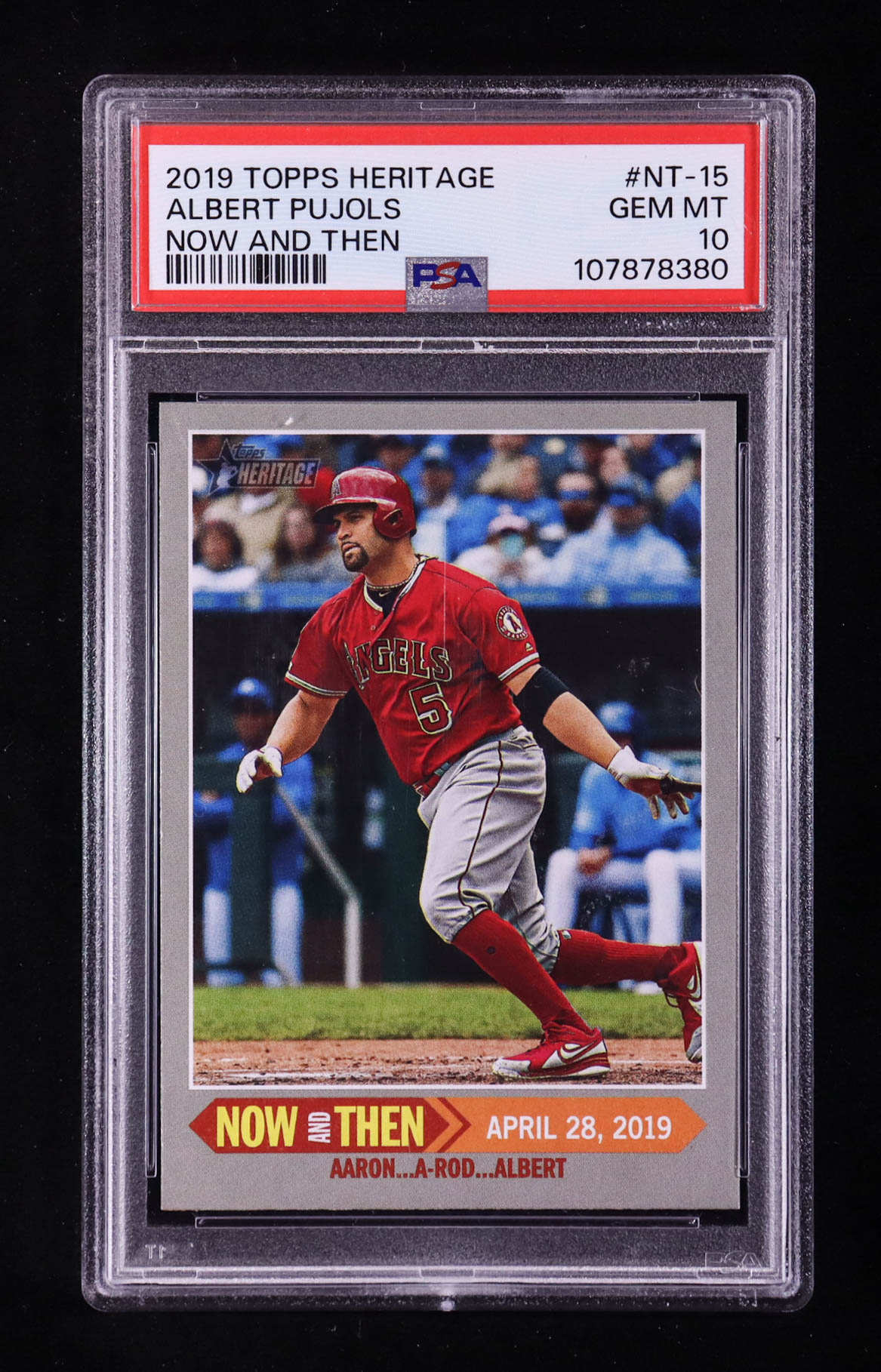 Albert Pujols 2019 Topps Heritage Now and Then #NT15 (PSA 10) at PristineAuction.com Albert Pujols 2019 Topps Heritage Now and Then #NT15 (PSA 10) at PristineAuction.com