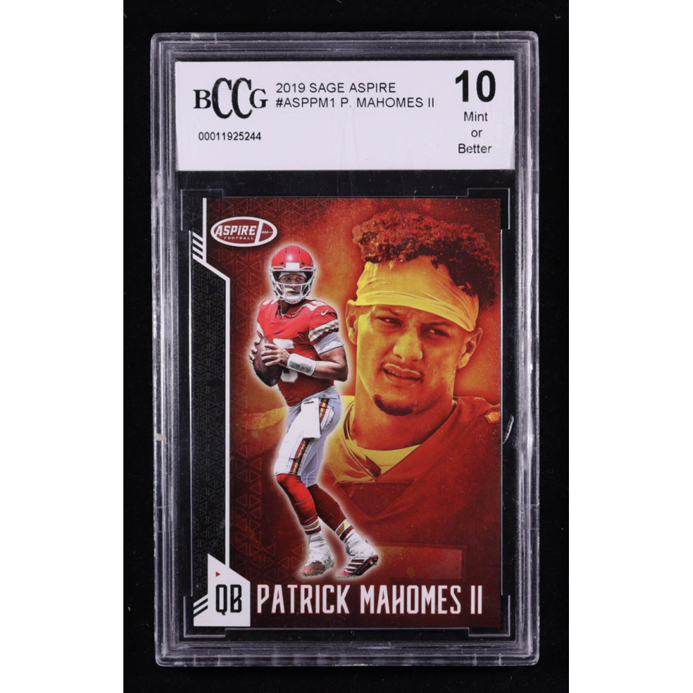 Patrick Mahomes II 2019 Sage Aspire #ASP-PM-1 (BCCG 10) at PristineAuction.com
